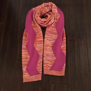 MISSONI hot pink and orange chevron scarf